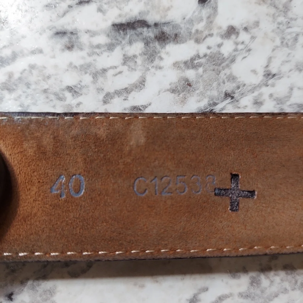 Justin Western Leather Belt With Longhorn Buckle